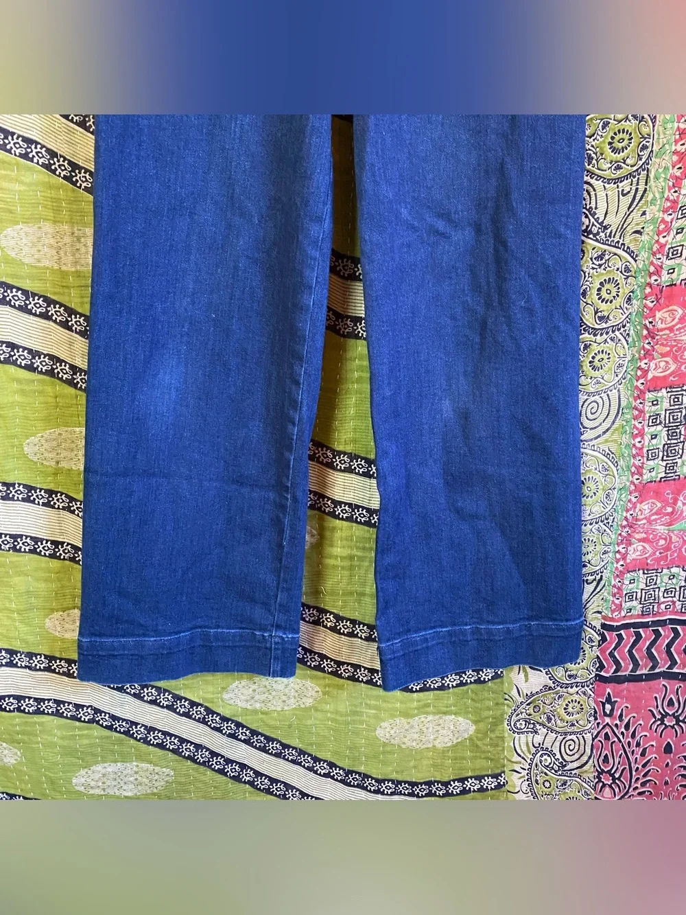 Pilcro Dark Indigo Wash The Skipper Long High-Rise Wide Leg Jeans Size 26